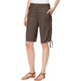 thumbnail image 1 of Bermudas casuales Style&co. con pliegues para mujer Marrón 4, 1 of 2