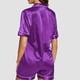 thumbnail image 5 of Pijama de satén Minnieouse para mujer, ropa de dormir de manga corta, conjunto de pantalones, Púrpura 5XL, 5 of 6