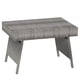 thumbnail image 1 of Mesa auxiliar plegable de ratán para exteriores, mesa auxiliar rectangular de mimbre para muebles de exterior, mesa de centro de mimbre para patio, piscina, jardín, patio, gris mixto, 1 of 5