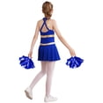 thumbnail image 4 of Moggemol Robe de Danse Ballet Brillante Sans Manches pour Filles Enfants, Uniforme d'Équipe de Cheerleader, Robe de Performance Bleu Royal 6, 4 of 7