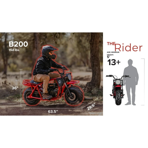 Coleman Powersports B200 196cc Gas Powered Mini Moto Bike, Black