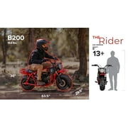 Coleman Powersports B200 196cc Gas Powered Red Mini Bike, 34 mph, Red