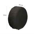 thumbnail image 5 of Cubierta de neumático de repuesto 8130,5 cm/3212 pulgadas de tela Oxford cubiertas de neumáticos de coche protector impermeable a prueba de polvo cubierta de neumático SUV, negro, 5 of 5