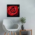thumbnail image 4 of JRXY  Canvas Print Wall Art Close Up Detail Red Romantic Rose Flower Nature Floral Photography Realism Botanical Wilderness Zen Rustic Colorful Decorative for Living Room, Bedroom16x16 inch picture 5, 4 of 4