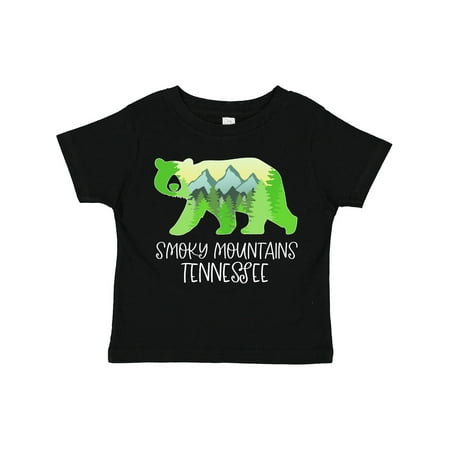 

Inktastic Smoky Mountains Tennessee- Mountains and Bear Shape Gift Toddler Boy or Toddler Girl T-Shirt