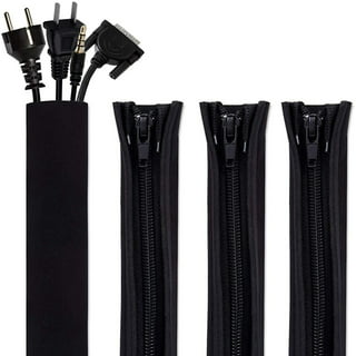 Cord Covers to Baby Proof Cords, Wires, and Cabling, Organize PC, Home  Entertainment, and Office Computer Wiring, Cuttable Flexible DIY Wraps, Child  Proofing Use 1 Black