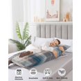 thumbnail image 4 of Blue Brown Plaid Body Pillow Covers, Modern Abstract Striped Gingham Checked Soft Bed Throw Pillowcases Breathable Cooling Long Lumbar Body Pillow Sham Cover for Bed Sofa 20''x54'', 4 of 7