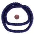 thumbnail image 2 of The Bead Chest 10mm Lapis Blue Bone Button Beads: Nepal Flat Round Disk Heishi Beads for DIY Necklace Jewelry Making, 2 of 3