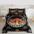 thumbnail image 2 of Homewish Country Floral Mushroom Queen Comforter Set,Colorful Rustic Floral Bedding Sets,Boho Bohemain Style Bedding Comforter Set For Girl Teens,Microfiber Bedroom Decor,3 Pieces, 2 of 8