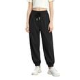 thumbnail image 5 of ZXLBBD Boy's Elastic Waisted Drawstring Joggers Sweatpants Letter Print Athletic Trousers with Pockets for Kids Youth Versatile Casual Daily Wear,Black,Size 15 Y-16 Y, 5 of 5