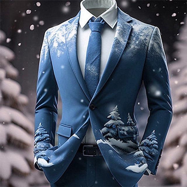 Boho For Mens Breasted Two Button Retro Ethnic Style Suits Open Front Business Casual Jacket Men'S Blazers & Suit Jackets