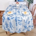thumbnail image 5 of Nappe Ovale Grise Bleue 60x102 Po pour Table Ovale Nappe Imperméable pour Salle à Manger Intérieur Extérieur, 5 of 5