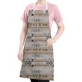 thumbnail image 2 of Brown Geometric with Arrows and Bulls Apron-Garden Aprons for Women with Pockets-Cotton Linen Waterproof Kitchen Cooking Gardening Aprons Adjustable for Kitchen,Cooking,BBQ and Salon 33x27 Inch, 2 of 2