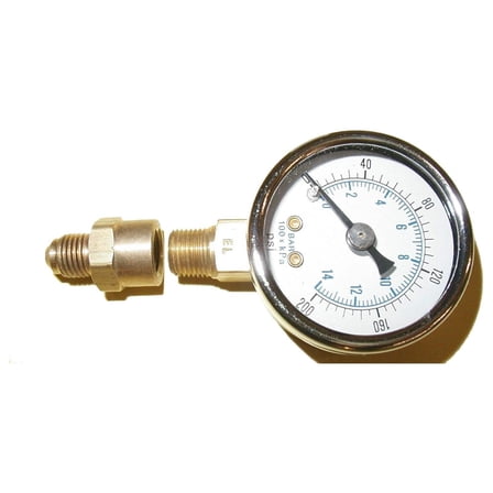 Oil Burner Fuel Pressure Test Gauge 0-200 PSI Fits Beckett Suntec Webster Danfoss Pumps
