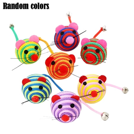 BESTSKY 2026 New Interactive Cat Toy Bell Sound Plush Mouse for Indoor Cats and Kittens Cat Toys for Indoor Cats