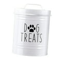 thumbnail image 3 of balikha Dog Food Storage Container Portable Sealing Sturdy Metal Handle 54oz Pet Jar white, 3 of 9