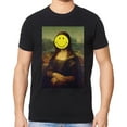 thumbnail image 4 of Elevenparis Mens Smiley Mona Lisa Graphic T-Shirt, Black, Large, 4 of 4