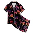 thumbnail image 5 of NIEWTR Teen Girl's Halloween Pajama Set Short Sleeved Shorts Home Clothes Halloween Pj Set Bluey Halloween Costume, 5 of 5