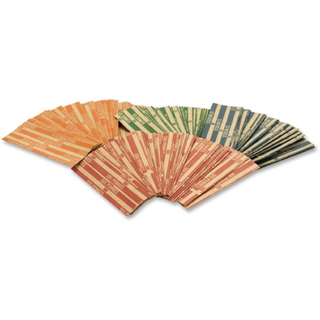 Pap-R Products, PQP30025, Flat Coin Wrappers, 1000 per Box, Kraft