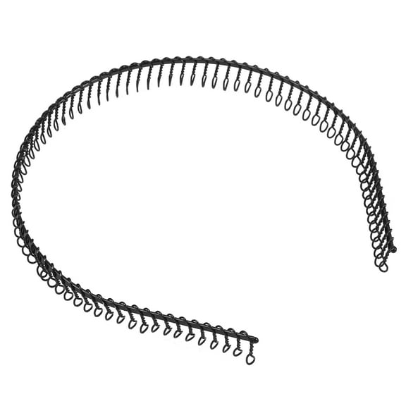 Topbathy Metal Headband with Teeth 1Set Black