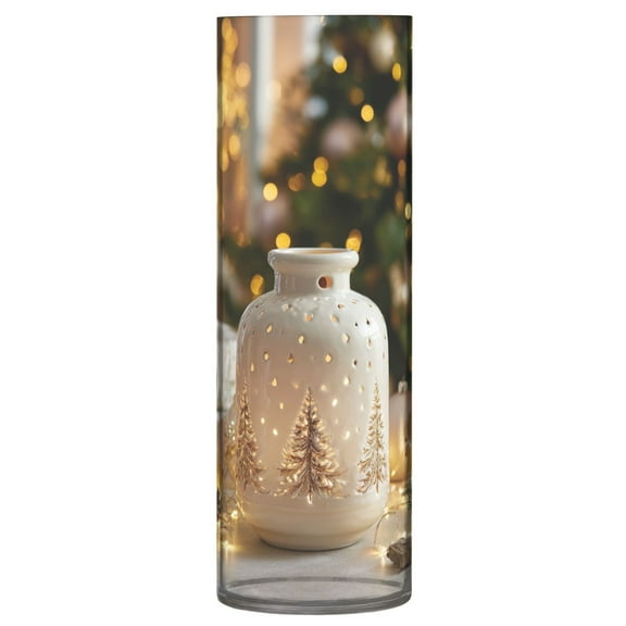 Vase Plastic Vase Flower Vase Desktop Decorative Vase Wedding Decoration Vase Anti-Drop Durable White Christmas Ornaments