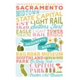 thumbnail image 5 of Sacramento, California, Stacked Typography, Lantern Press, Premium Playing Cards, 52 Card Deck with Jokers, USA Made, 5 of 5