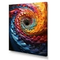 thumbnail image 2 of Designart "Solitary Arc Rainbow Spiral II" Abstract Canvas Wall Art - Modern Colorful Abstract Spirals Bedroom Canvas Wall Art, 2 of 6