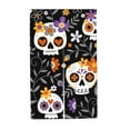 thumbnail image 7 of XMXY Japanese Doorway Curtain Noren, Black Sugar Skulls Flowers Door Closet Curtain Panel, Room Dividers Privacy Tapestry, 34 x 56 Inches, 7 of 7