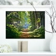 thumbnail image 1 of Bright Green Forest in Morning - Landscape Photography Canvas Print, 1 of 3