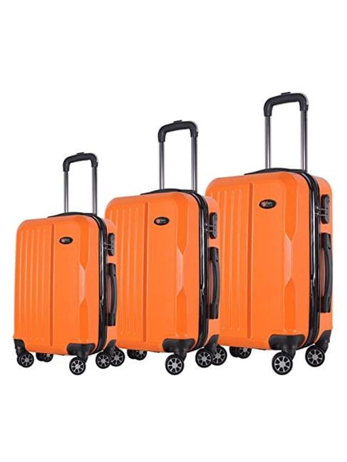 orange spinner luggage sets