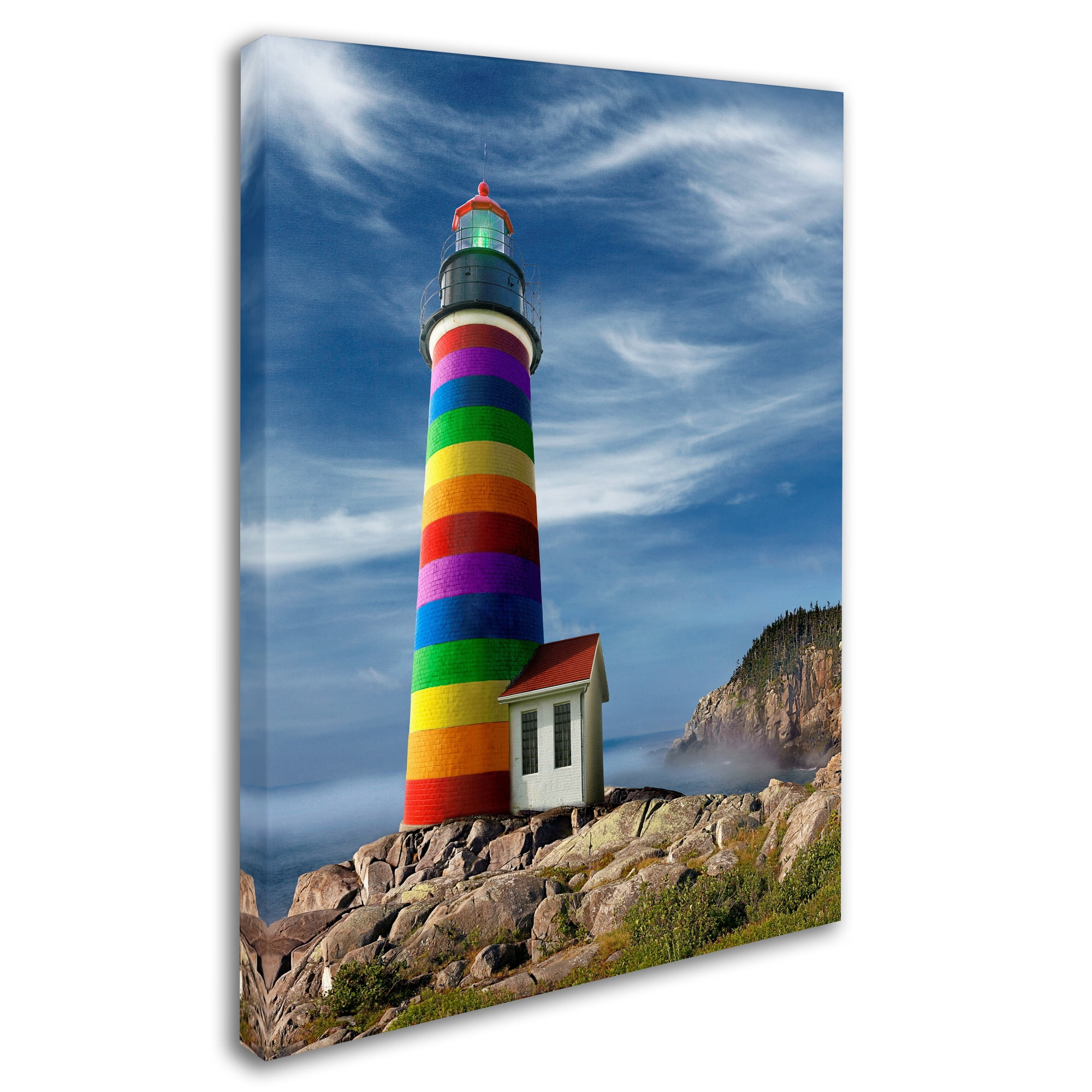 Trademark Fine Art 'Rainbow Lighthouse North' Canvas Art by Mike Jones Photo