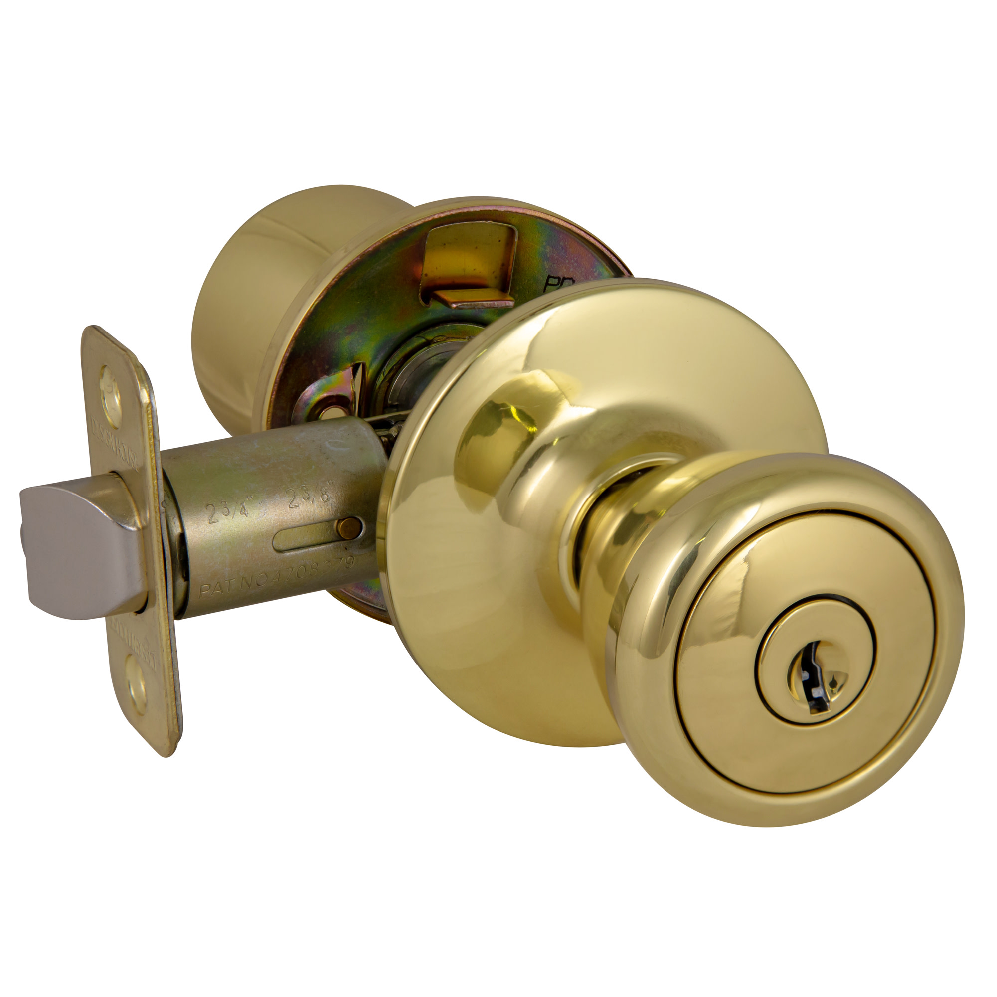 Design House Tulip Keyed Entry Door Knob, Polished Brass photo 8