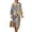 Beige and Purple - Bird Flower, variant on DISNIMO Dress for Women Crane Flower Print Fashion Casual Maxi Dresses V Neck Loose Dress Lightweight 3/4 Sleeve Shift Dresses Imitation Linen Outfits, 3XL