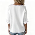 thumbnail image 4 of JULMCOMO Alzheimer's Awareness Shirts for Women Purple Floral Print V Neck 3/4 Sleeve Casual Comfy T Shirts Loose Fit Graphic Tees White S, 4 of 4