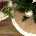 thumbnail image 3 of Northlight Burlap Mini Christmas Tree Skirt with Fleece Border - 20", 3 of 7