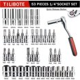 thumbnail image 2 of Socket Wrench Set TILIBOTE 53PCS 1/4 Ratcheting w/ Extens., 2 of 7