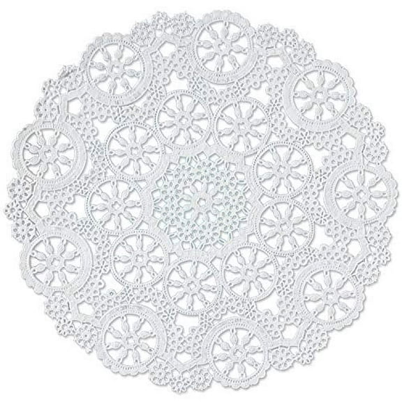 Royal Medallion Lace Round Paper Doilies, 10-Inch, Pack of 12 (B23005)