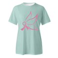 thumbnail image 4 of TSADFHJI Hauts et Blouses pour Femmes T-Shirt Imprimé à Manches Courtes Col Rond Blouse TG Vert Menthe, 4 of 5