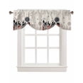 thumbnail image 7 of Tie Up Valance Curtain for Kitchen, Japanese Cute Black Cat Akita on Retro Rod Pocket Short Curtains Adjustable Tie-Up Shade Valances, Dandelion Tree Window Treatment for Bathroom Living Room Bedroom, 7 of 7