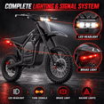 thumbnail image 3 of AMYET 4000W Electric Dirt Bike Ages 16+, 45 MPH, 48V 23Ah, UL 2272, 3 of 8