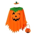 thumbnail image 4 of Poncho de calabaza para disfraz de cosplay, bonitos accesorios de calabaza para juegos de rol de mascarada. L, 4 of 9