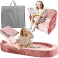 thumbnail image 5 of Sleepah Toddler Travel Bed & Chair - Foam Raised Safety Bumpers - Foldable Portable Travel Cot (Pink), 5 of 5