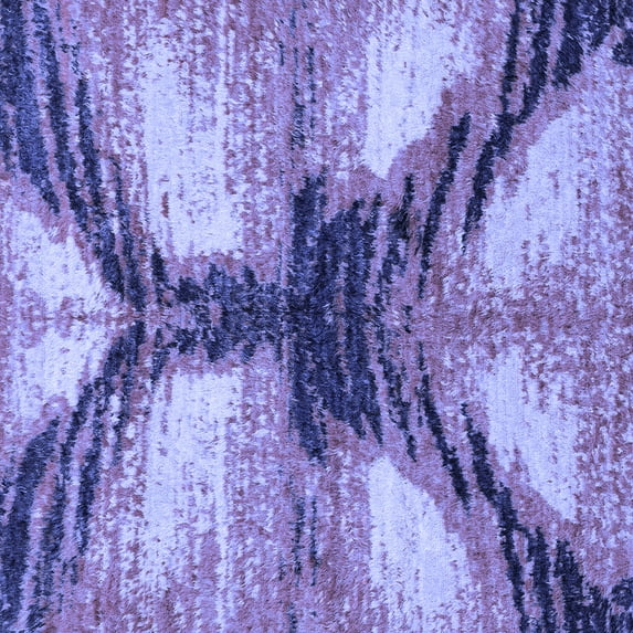 Ahgly Company Indoor Square Abstract Blue Modern Area Rugs, 8' Square
