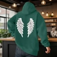 thumbnail image 2 of KKBOTIVE Mens Fashion Angel Wing Printed Hoodies Casual Long Sleeve Hooded Pullover for Men's Fall Winter Streetwear Dark Green Size: S, 2 of 4
