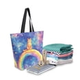 thumbnail image 3 of DIXRUYEE Tote Bag Women Weekender Travel Bag Shoulder Handbag Joyful Ginger Cat in Space Printed, 3 of 10