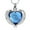 Silver-Blue-Always, variant on Cremation Jewelry for Ashes Pendant - Crystal Heart Urn Necklace with Mini Keepsake Urn Memorial Ash Jewelry