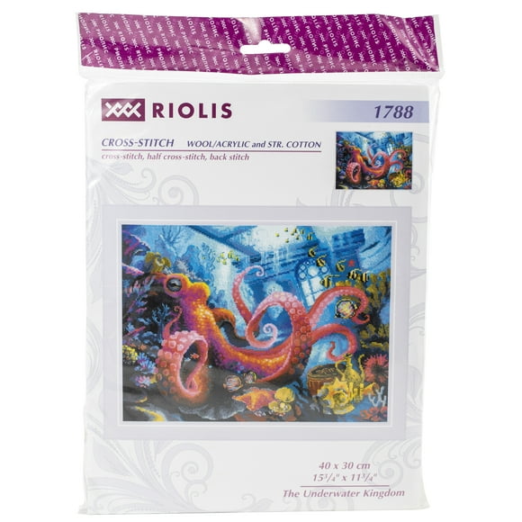 Riolis Counted Cross Stitch Kit 15.75"X11.75"-The Underwater Kingdom (14 Count)