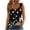 Black, variant on Floral Printed Tank Tops Womens 5 Button up Shirt Sleeveless O-ring Straps V Neck Summer Vest Tees Blouses Loose Fit (XL, Navy)