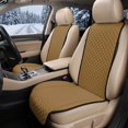 thumbnail image 2 of Uorisanigo Brown Car Front Seat Covers 2‑Pack Quilted Car Seat Cushion Car Interior Accessories Non‑Slip Polyester Front Car Seat Protector Pads Anti‑Scratch Universal for Most Cars Trucks, 2 of 7