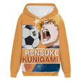 thumbnail image 1 of Veste à Fermeture Éclair Prison Bleue pour Hommes, Sweat à Capuche Ample à Manches Longues, 1 of 5